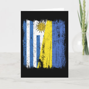 Uruguay Ukraine Half Flag Uruguayan Ukrainian Heri Card