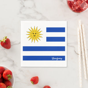 Uruguay & Uruguay Flag party fashion /sports fan Napkin