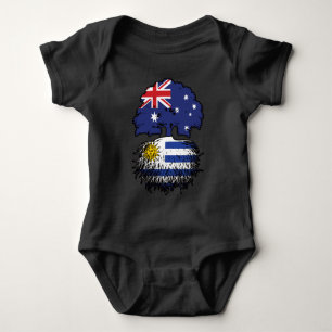 Uruguay Uruguayan Australian Australia Tree Roots Baby Bodysuit