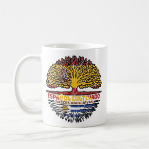 Uruguay Uruguayan Spain Spanish Tree Roots Flag Coffee Mug