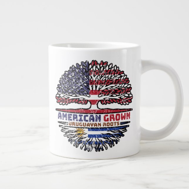 Uruguay Uruguayan US American USA United States Large Coffee Mug (Right)