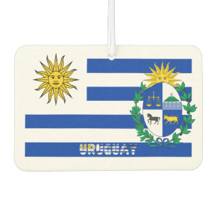 Uruguayan flag-coat of arms car air freshener