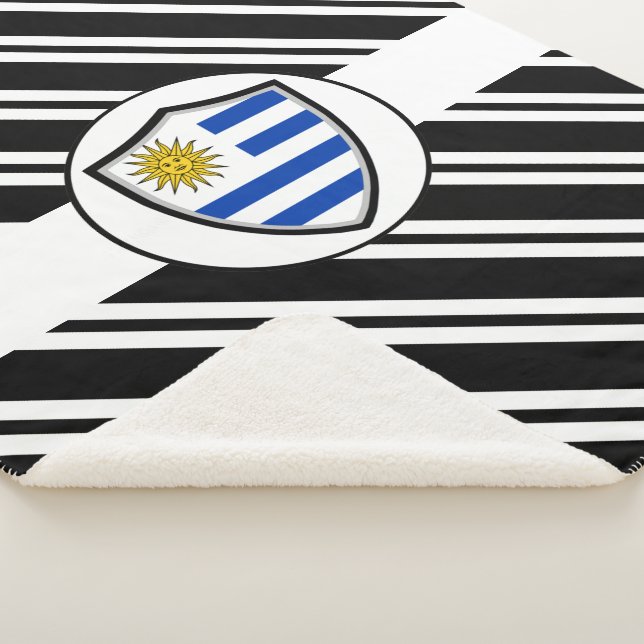Uruguayan flag Sherpa Blanket (3/4)