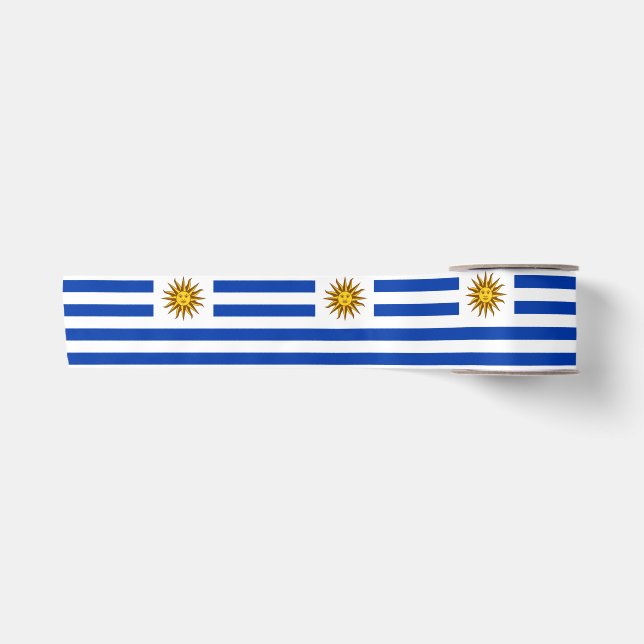 Uruguayan Flag (Uruguay) Satin Ribbon (Front)