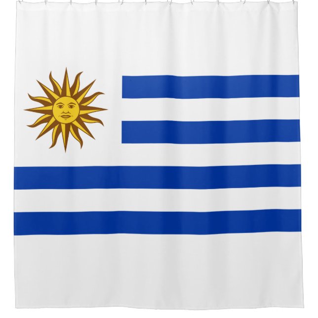 Uruguayan Flag (Uruguay) Shower Curtain (Front)