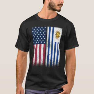Uruguayan Flag USA And Uruguay Flags Proud Uruguay T-Shirt