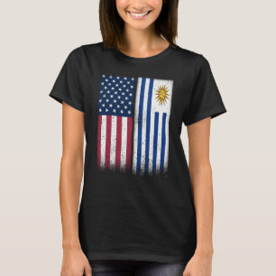Uruguayan Flag USA And Uruguay Flags Proud Uruguay T-Shirt