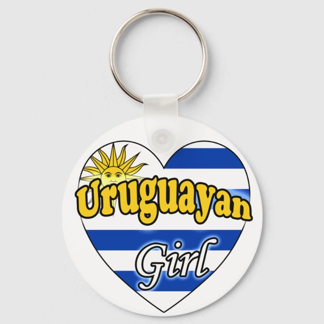 Uruguayan Girl Key Ring (Front)