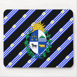 Uruguayan stripes flag mouse pad