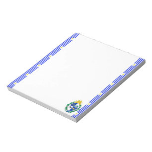 Uruguayan stripes flag notepad