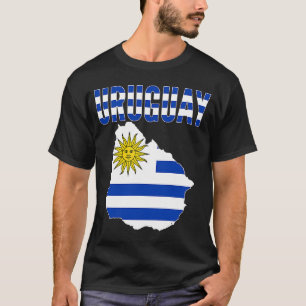 Uruguayan Uruguay Country Map Flag T-Shirt