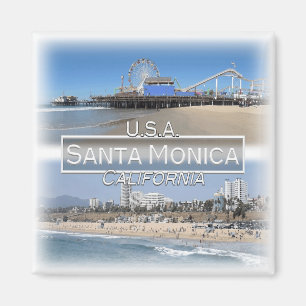 US0143 America,United States, Santa Monica Fridge  Magnet