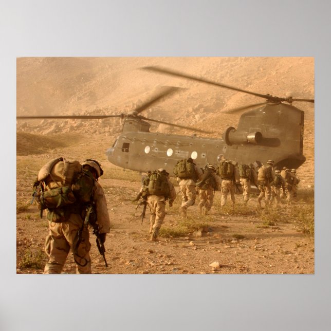US 10th Mountain Division soldiers in Afghanistan Poster (Front)