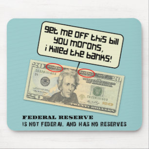 US 20 dollar bill Federal Reserve Mouse Pad