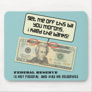 US 20 dollar bill Federal Reserve Mouse Pad