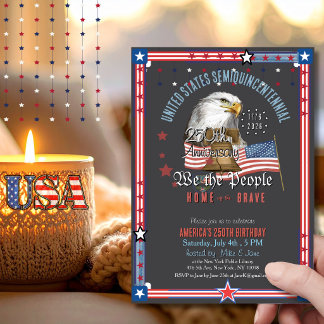 US 250 Anniversary We the People  Eagle & Bell Invitation