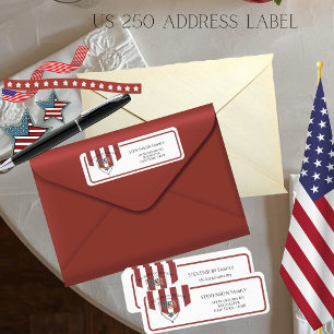 US 250 Anniversary We the People Patriotic Address Return Address Label