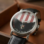 US 250 We the People Patriotic Anniversary Watch<br><div class="desc">Carry a piece of history with you! This premium commemorative accessory honors the US milestone of 2026. Featuring our signature "Popcorn Parade" aesthetic with red and white stripes, this design showcases the "We the People" declaration, "Home of the Brave" sentiment, and the Semiquincentennial dates (1776–2026) surrounded by stars. A sophisticated...</div>