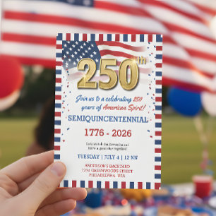 US 250 Years Anniversary Party Invitation