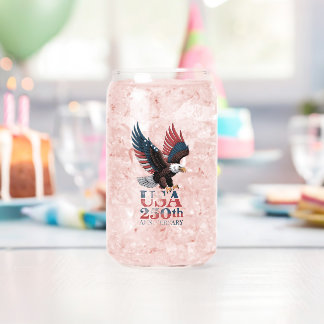 US 250th Anniversary Can Glass