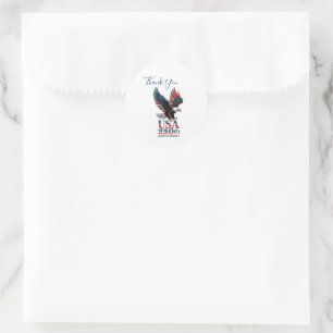 US 250th Anniversary Classic Round Sticker