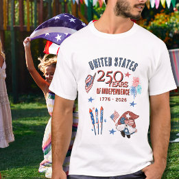 US 250th Anniversary Gnome Classic Light T-Shirt 