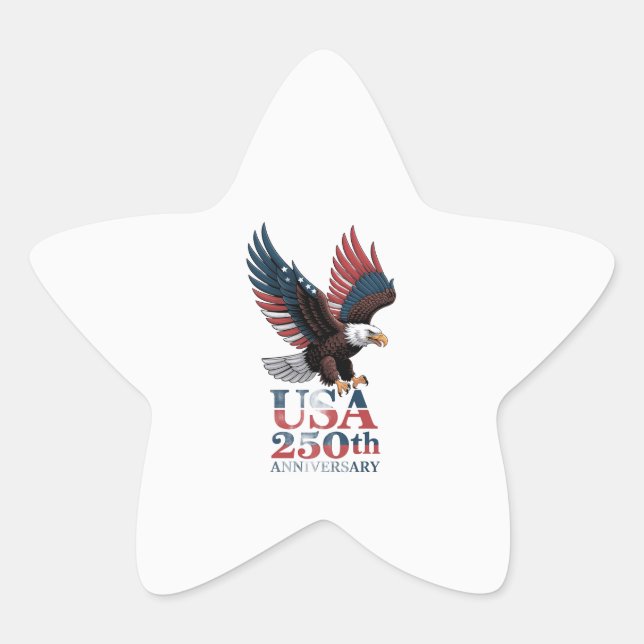 US 250th Anniversary  Star Sticker (Front)