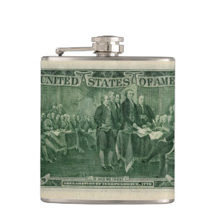 US 2 Dollar Bill Hip Flask