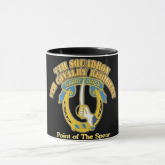 US 7th Cavalry Black Coffee Mug ArtisticVegas