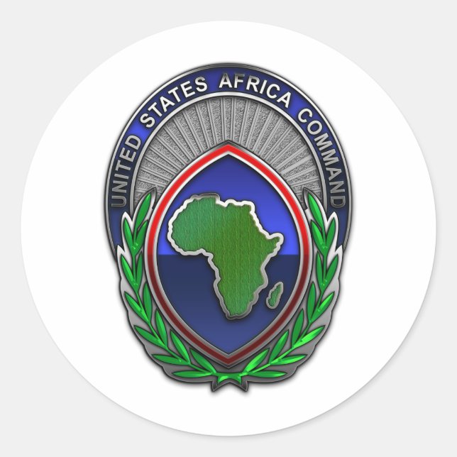 US Africa Command Classic Round Sticker (Front)