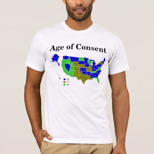 US - Age of Consent Map! T-Shirt (Front)