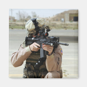 US Air Force Airman conducts security Magnet