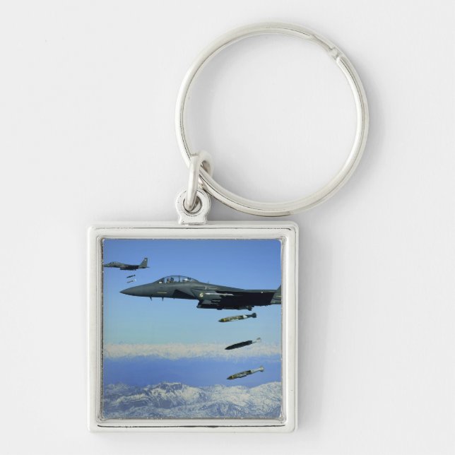 US Air Force F-15E Strike Eagle aircraft Key Ring (Front)