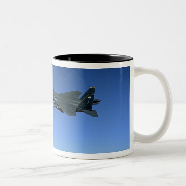 US Air Force F-15E Strike Eagles 2 Two-Tone Coffee Mug (Right)