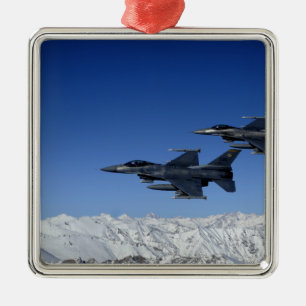 US Air Force F-16 Fighting Falcons Metal Ornament