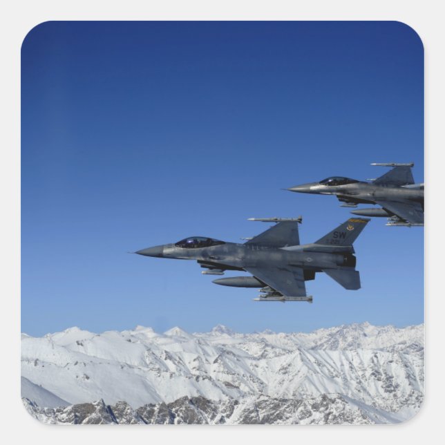 US Air Force F-16 Fighting Falcons Square Sticker (Front)