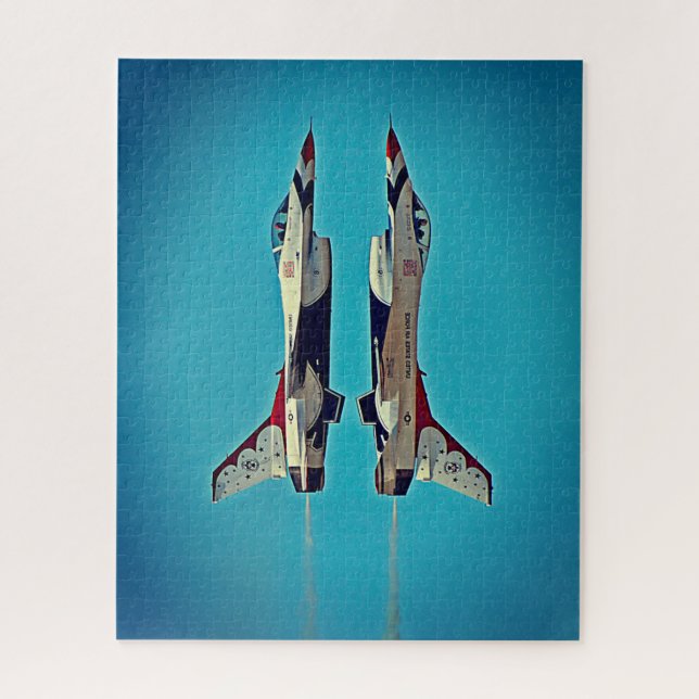 US Air Force Jet Aeroplanes Thunderbirds F16 USAF  Jigsaw Puzzle (Vertical)