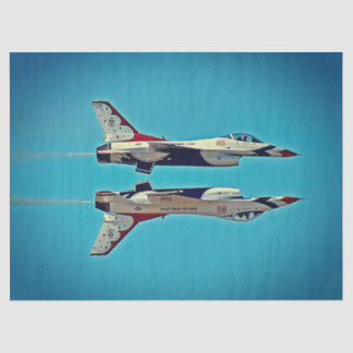 US Air Force Jet Aeroplanes Thunderbirds F16 USAF  Tissue Paper