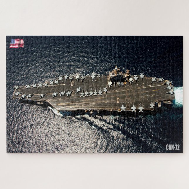 US AIRCRAFT CARRIER - CVN 72 (20x30 INCH) Jigsaw Puzzle (Horizontal)