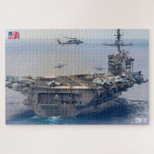 US AIRCRAFT CARRIER - CVN 74 (20x30 INCH) Jigsaw Puzzle