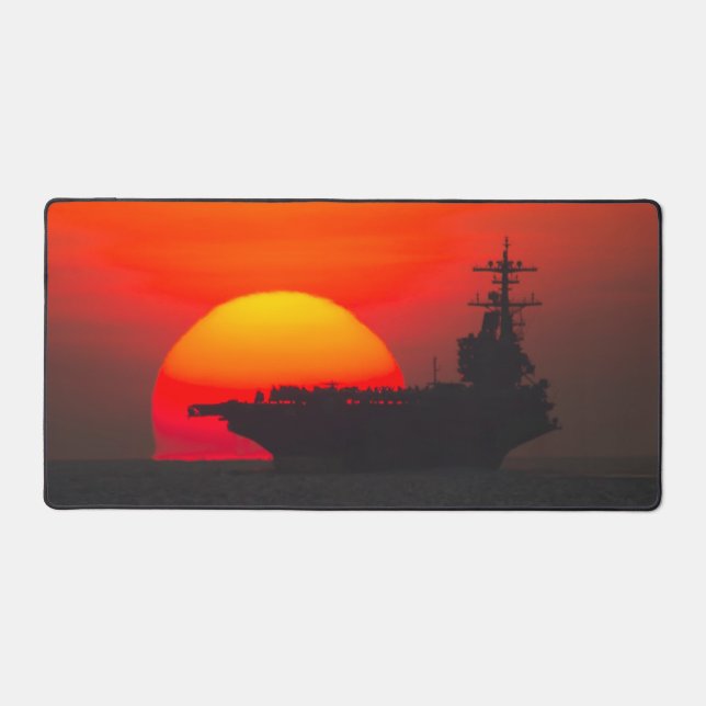 US AIRCRAFT CARRIER - CVN-77 DESK MAT (Front)