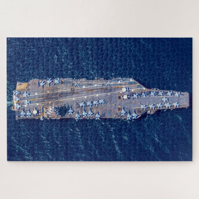US AIRCRAFT CARRIER - CVN 78 (20x30 inch) Jigsaw Puzzle (Horizontal)
