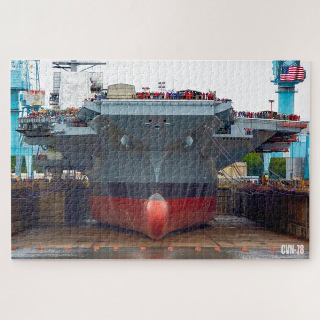 US AIRCRAFT CARRIER - CVN 78 (20x30 INCH) Jigsaw Puzzle (Horizontal)