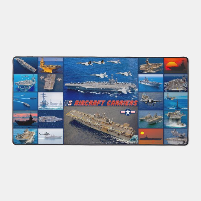 US AIRCRAFT CARRIERS "MONTAGE" DESK MAT (Front)
