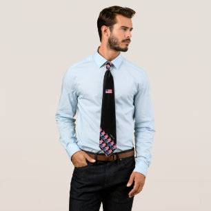 US AMERICA Christian Scripture John 3:16 BLACK Tie