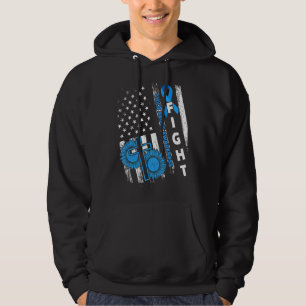 Us America Flag Child Abuse Prevention Month April Hoodie