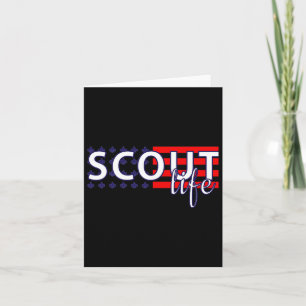 Us America Flag Scout Life Card