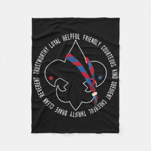 Us America Flag Scouting Law For Kids Fleece Blanket