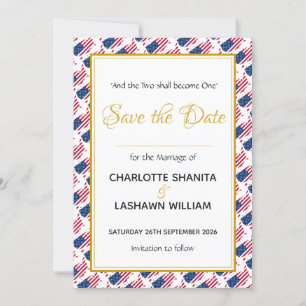 US AMERICA Wedding Christian Custom Celebration Save The Date
