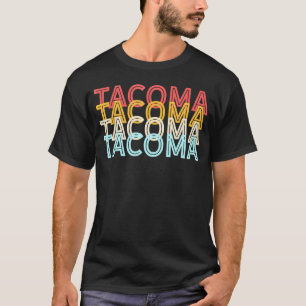 Us American City 70's Usa Tacoma T-Shirt